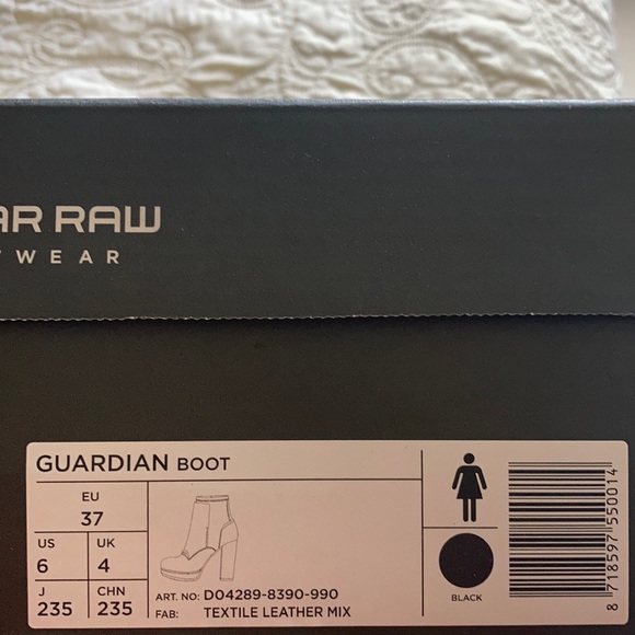 G Star RAW Guardian Boot WMN BLK US 6 EU 37 Worn1x - Picture 13 of 13